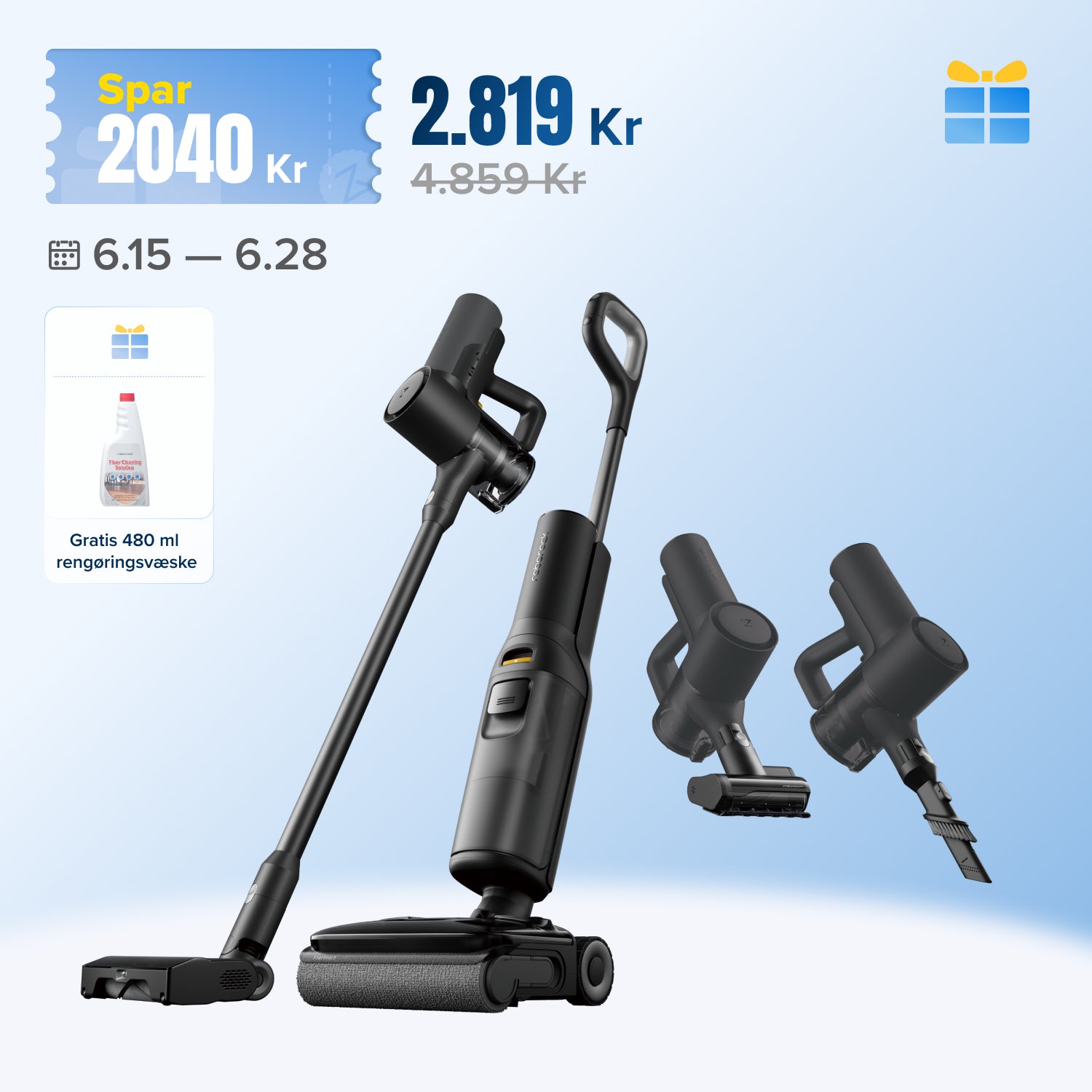Roborock F25 ACE Combo og F25 Combo 5-in-1 våd- og tørstøvsuger